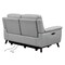 Armen Living Lizette Contemporary Loveseat in Dark Brown Wood Finish and Dove Gray Genuine Leather LCLZ2DV - alternate 8